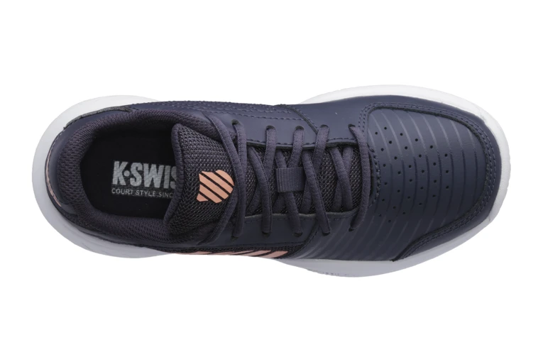 K-Swiss K.Swiss Court Express Omni Tennisschoen Graystone/peach Nectar KIDS - Afbeelding 3