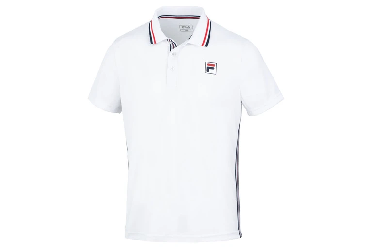 Fila Jamie Tennispolo Wit Heren