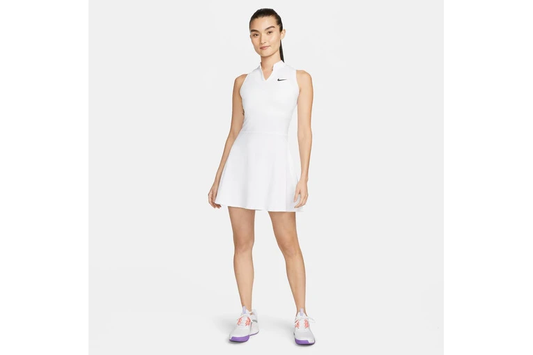 NikeCourt Dri-FIT Victory Tennisjurk Wit Dames - Afbeelding 5
