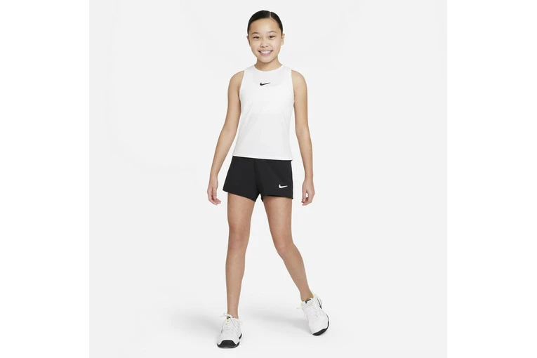 NikeCourt Dri-FIT Victory Tennis Short Zwart Meisjes - Afbeelding 5