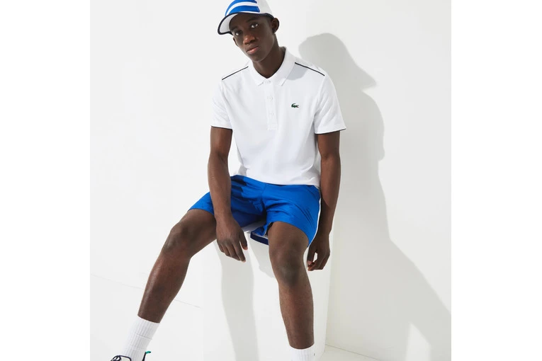 Lacoste Sport-poloshirt Met Contrasterende Paspels Wit/zwart Heren - Afbeelding 2