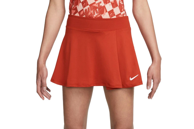 NikeCourt Dri-FIT Victory Tennisrok Cinnabar/Wit Dames