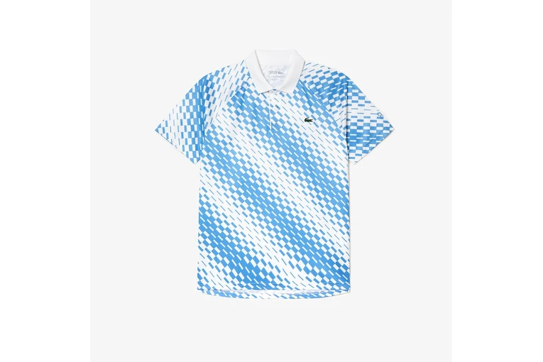 Lacoste X Novak Djokovic Polo Wit/blauw Heren - Afbeelding 3