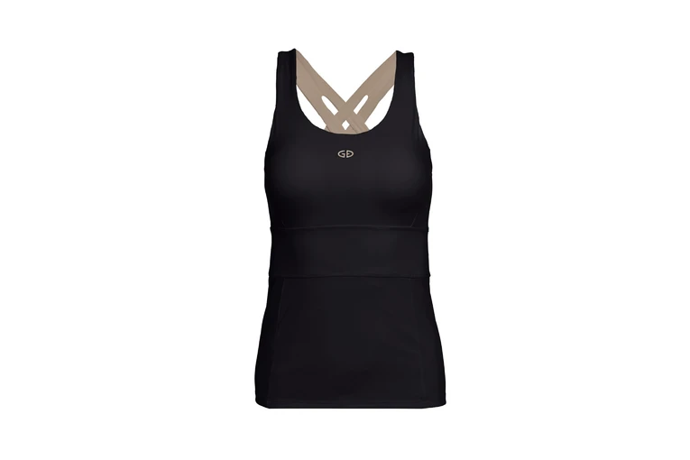 Goldbergh Manhatten Tanktop Zwart/sandstone Dames