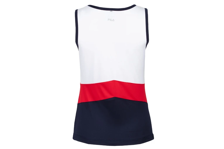 Fila Cleo Tennis Top Wit/rood/navy Dames - Afbeelding 2