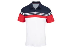 Fila Paul Tennispolo Wit/rood/navy Heren