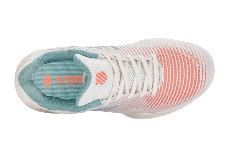 K-Swiss Hypercourt Express 2 HB Tennisschoen Wit/nile Blauw/desert Flower Dames - Afbeelding 4