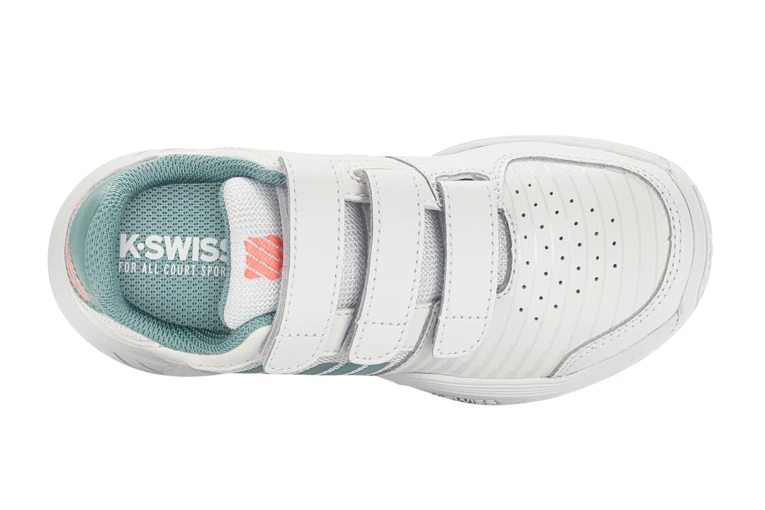 K-Swiss Court Express Strap Omni Wit/nile Blue KIDS - Afbeelding 4