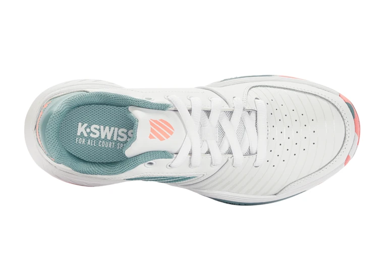 K-Swiss Court Express Omni Tennisschoen Wit/nile Blue KIDS - Afbeelding 4