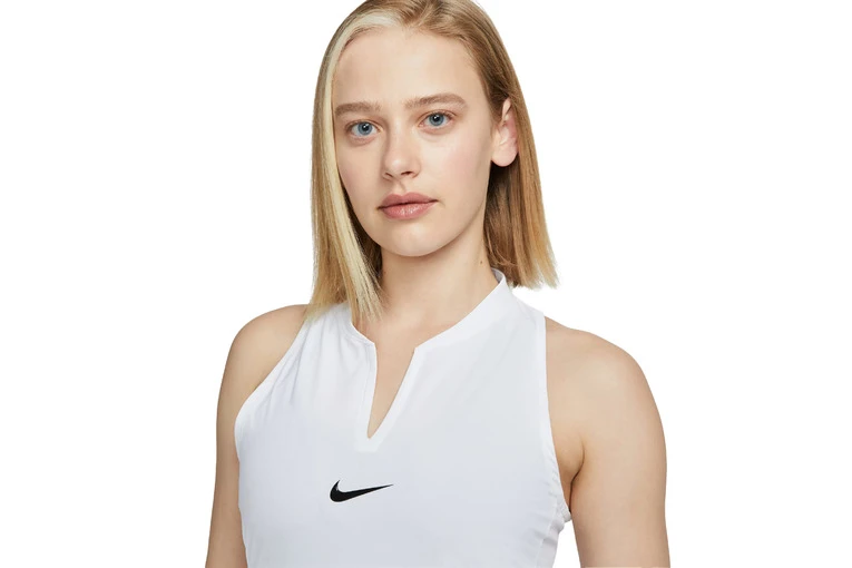 Nike Dri-FIT Advantage Tenniskleedjes Wit/Zwart Dames - Afbeelding 3