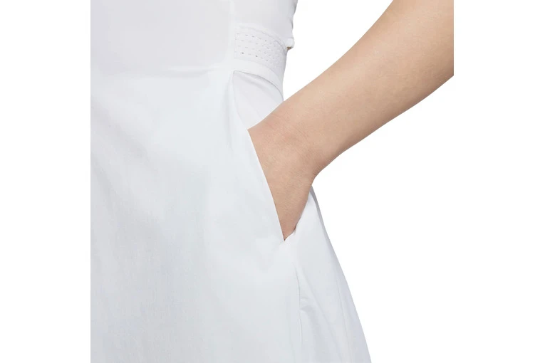 Nike Dri-FIT Advantage Tenniskleedjes Wit/Zwart Dames - Afbeelding 4